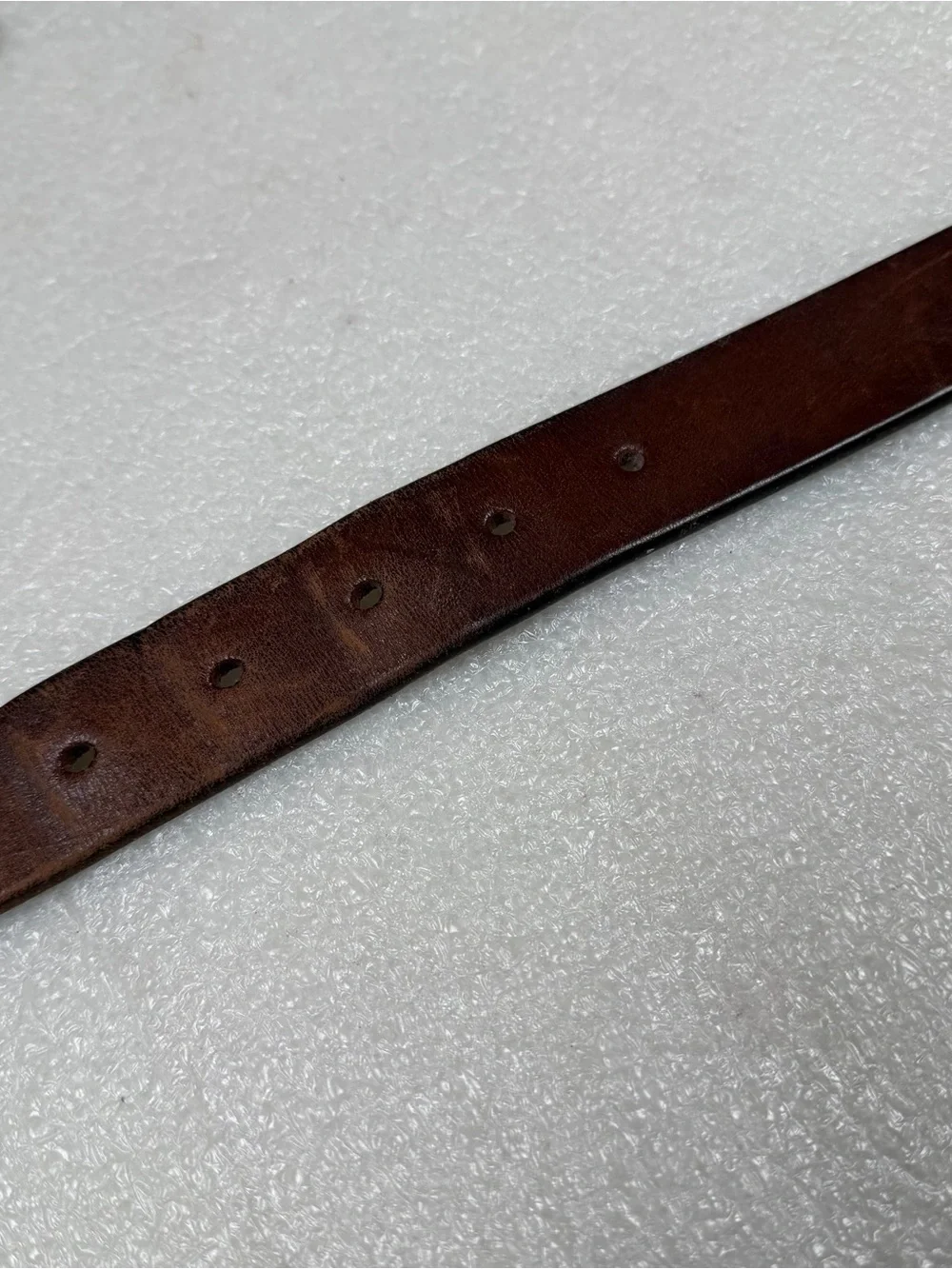 Vintage Polo Ralph Lauren Men’s 38 Brown Leather Clasp And D-Ring Belt note